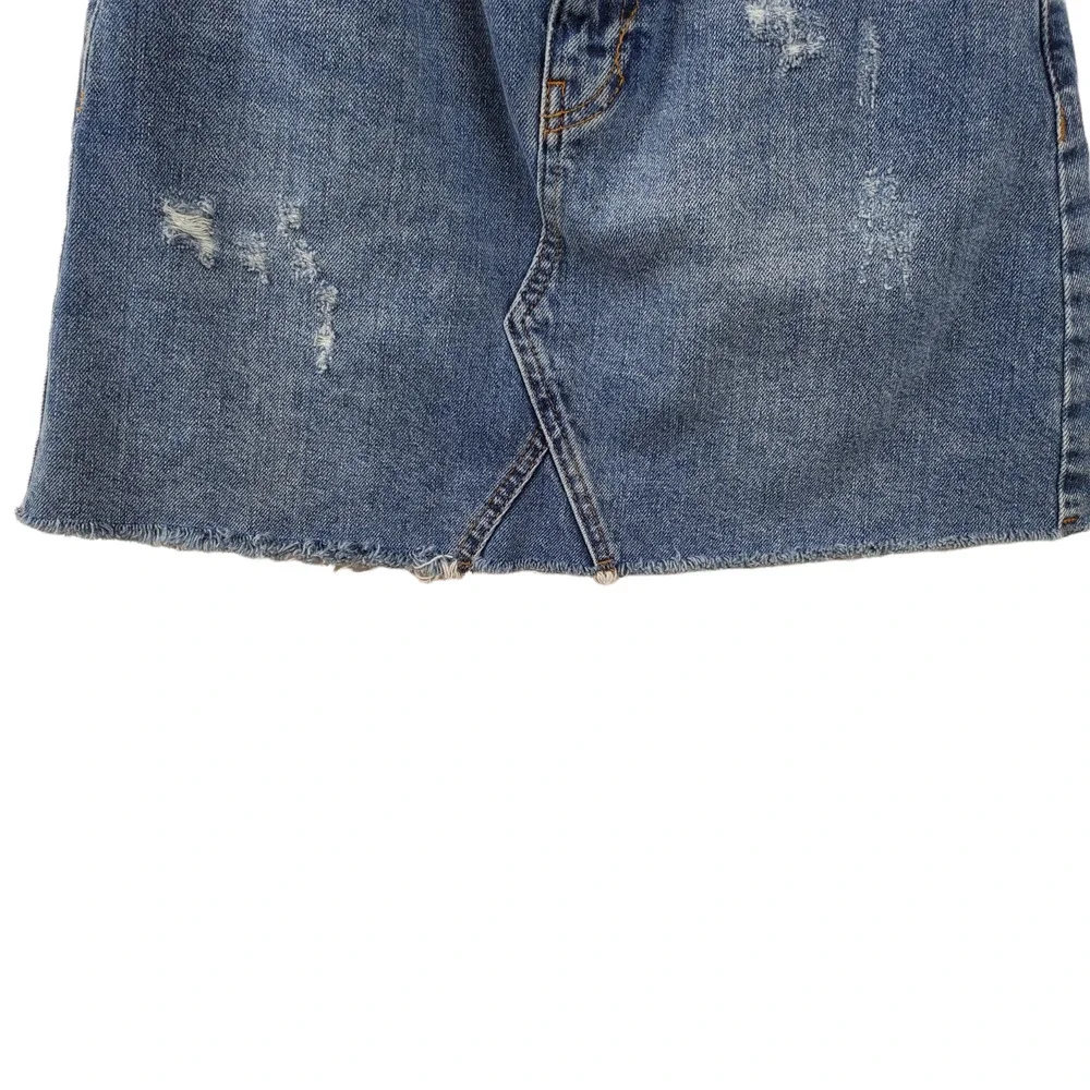BDG Medium Wash Denim Jean 100% Cotton Mini Skirt Women's Size Small